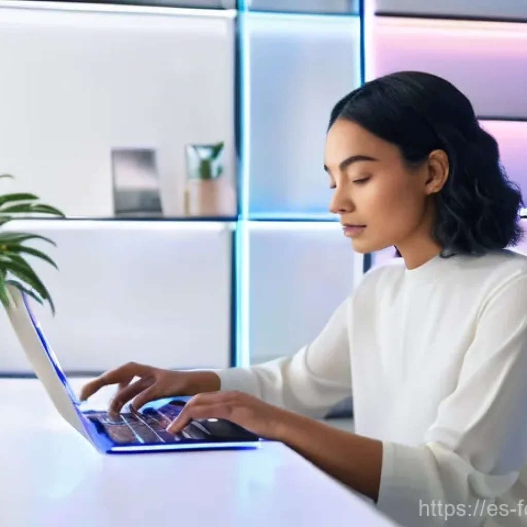 인터넷 방송과 창작의 진화 - **AI as a Creative Catalyst:** "A diverse content creator, perhaps a woman in her late 20s or early ...