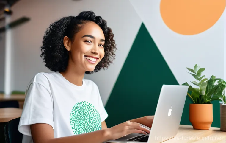 창작의 미래를 대비한 기술 교육 - **Prompt:** A vibrant, medium shot of a young female digital content creator, late 20s, with a warm,...