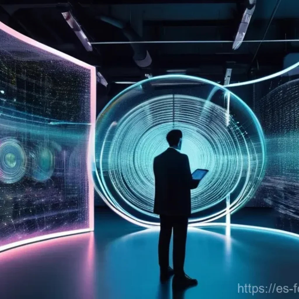 AI 기반 디자인 창작 툴 - **Prompt 1: Human-AI Creative Synthesis**
    "A visionary graphic designer, gender-neutral, in thei...