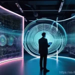 AI 기반 디자인 창작 툴 - **Prompt 1: Human-AI Creative Synthesis**
    "A visionary graphic designer, gender-neutral, in thei...